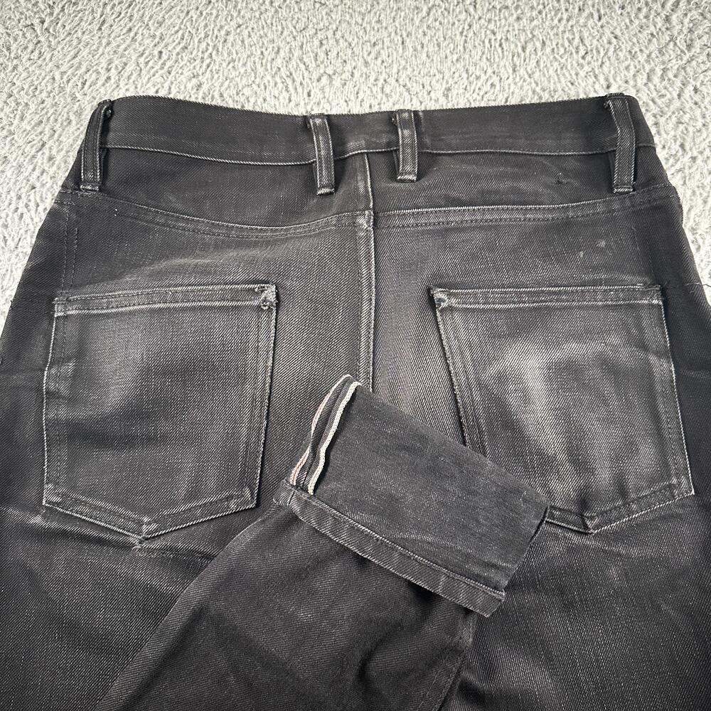 3sixteen NT-220x Jeans Mens 30x36 Black Slim Tapered Selvedge Made USA Denim